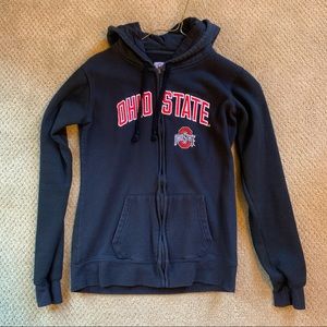 Ohio State Black Zip-Up Sweatshirt